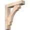 Ekena Millwork Merced Block Smooth Bracket w/ Offset Brace, Douglas Fir, 5 1/2"W x 24"D x 28"H BKT0604X24X28MRC05SDF - alternate 1